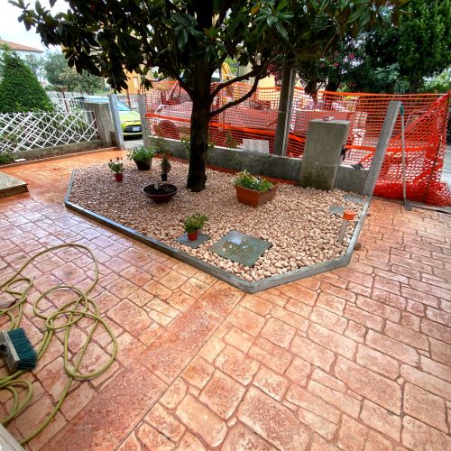 Pavimentazione cemento stampato